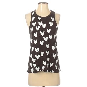 Chaser "Distressed Hearts" Muscle Tank black/white Size Small